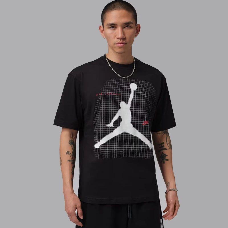 JMブラック36 Мъжка Тениска Nike M J JM BLUR GFX SS CREW - IF3073-010